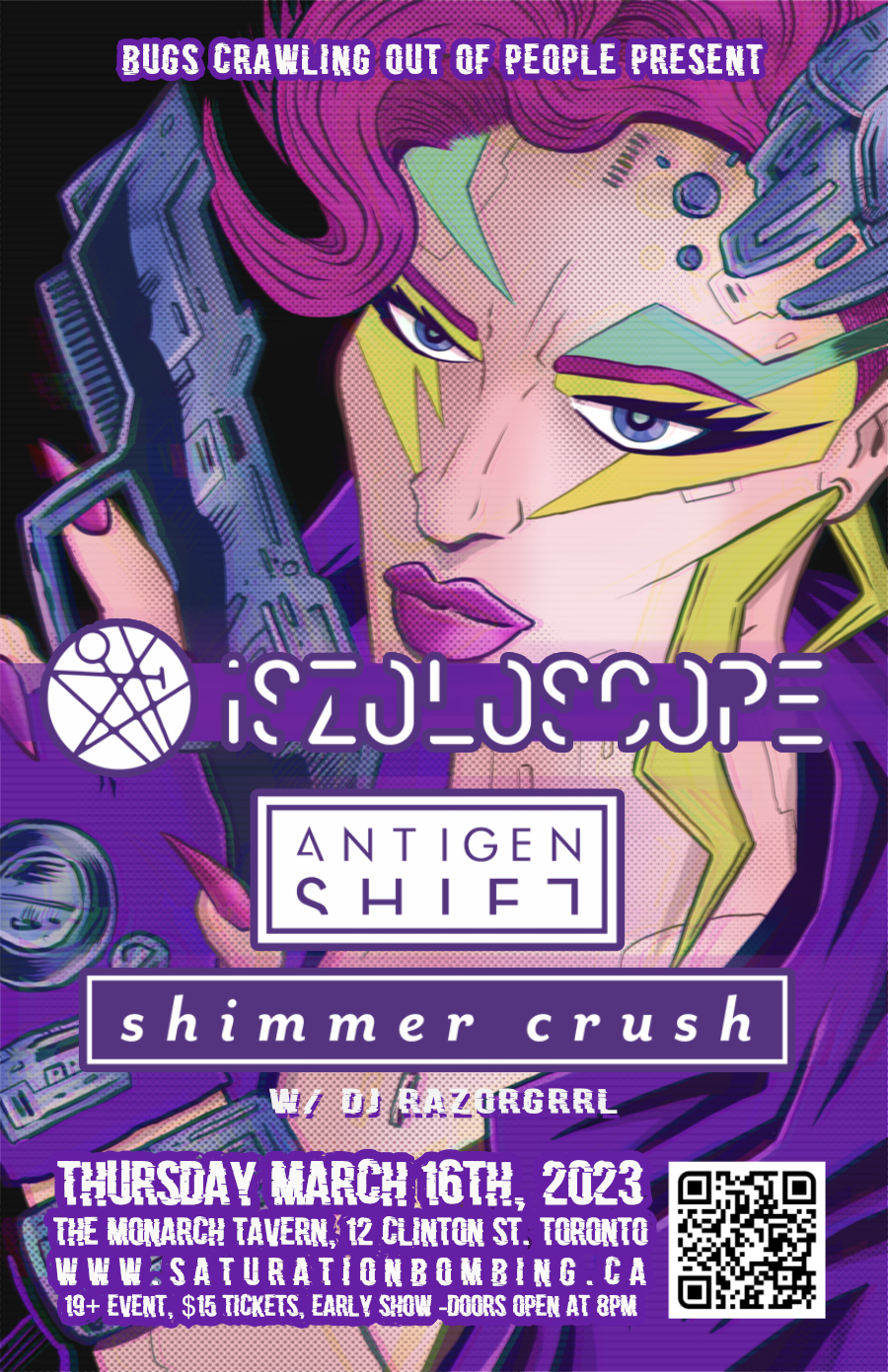 iszoloscope / antigen shift and shimmer crush live in Toronto, Thursday March 23rd, 2023